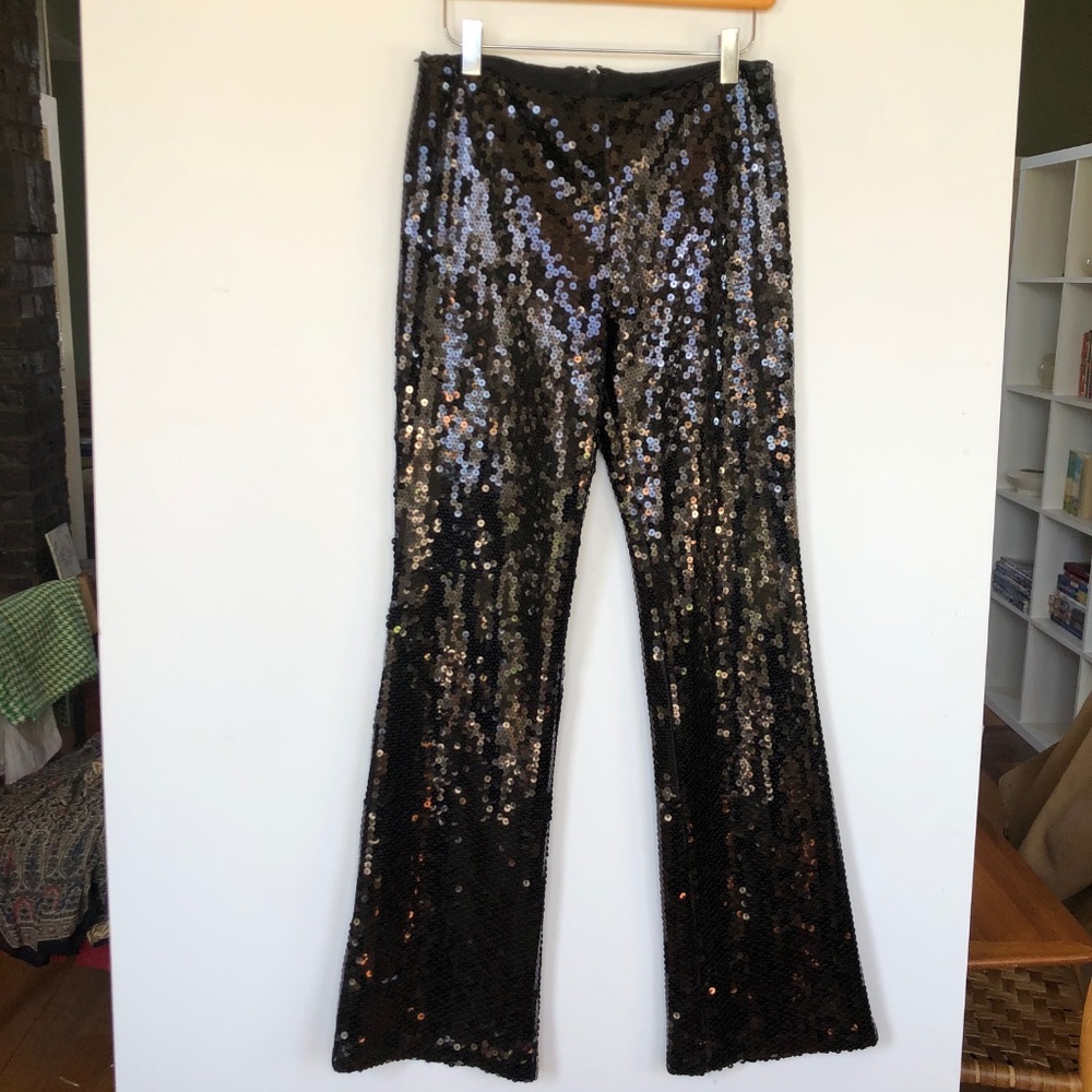 Black sequin pants, Laundry by Shelly Segal, sz 2